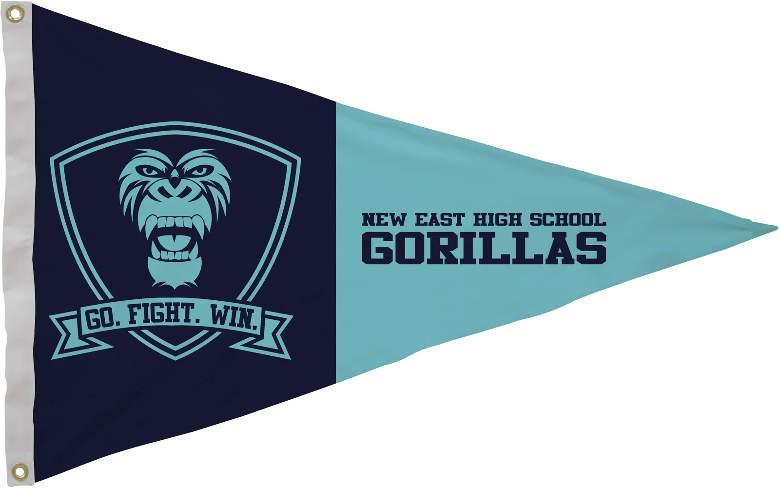 2' x 3' Nylon Pennant Flag Single-Sided — view 2