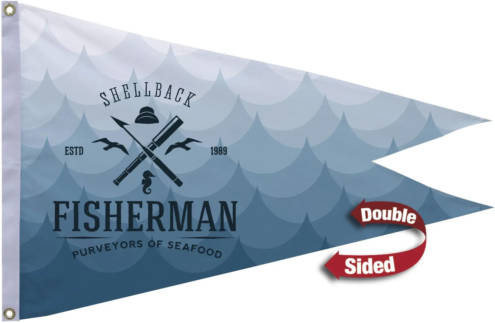 2' x 3' Polyester Burgee Flag Double-Sided — view 2