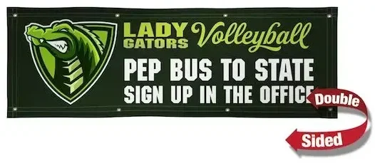 2' x 6' 13 oz. Smooth Vinyl Banner Double-Sided