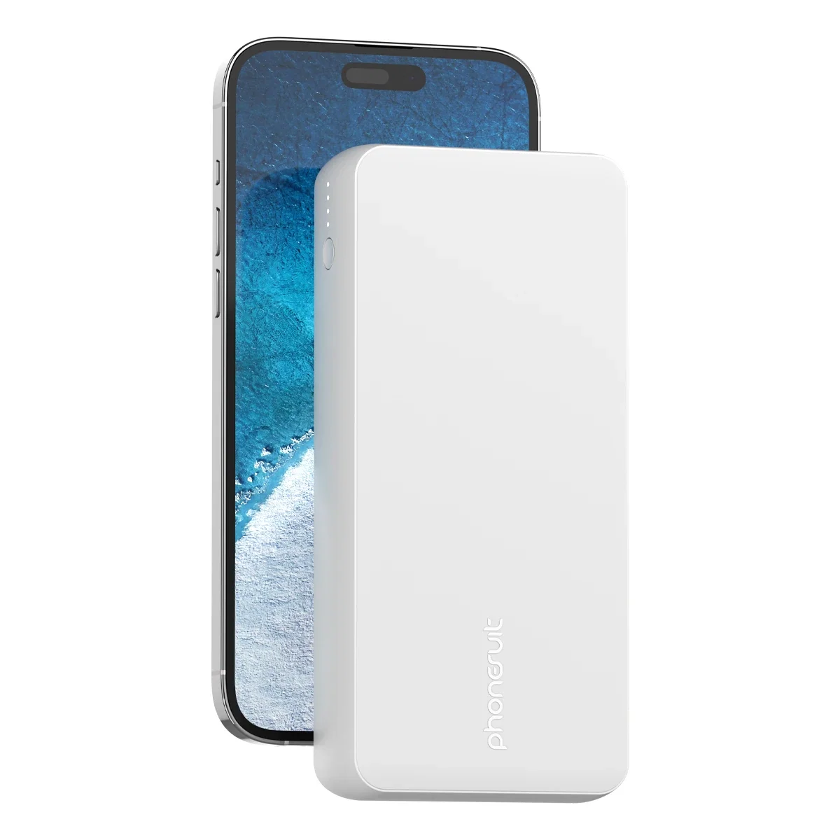 Phone connected to the power bank while on the move