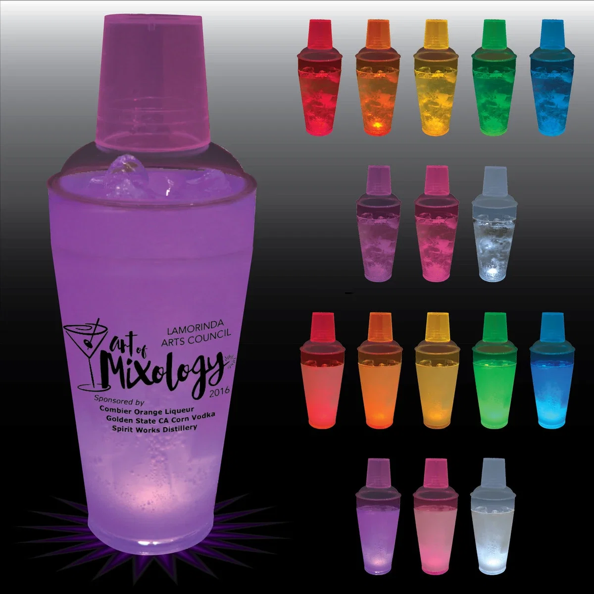 20 oz. 3 Piece Light Plastic Cocktail Shaker — view 2