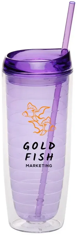 Custom Comet Tumbler (20 oz.) - Double Wall Acrylic with Color Matching Cap and Straw — view 3