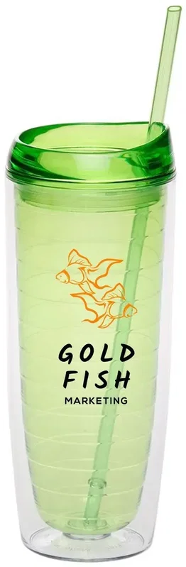 Custom Comet Tumbler (20 oz.) - Double Wall Acrylic with Color Matching Cap and Straw — view 5