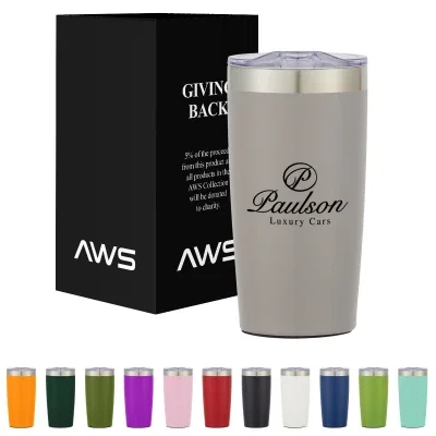 Twenty ounce two tone Himalayan tumbler standing upright