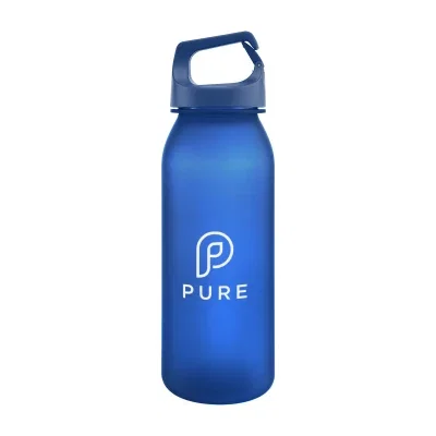 Navy bottle shown from the side with its lid closed
