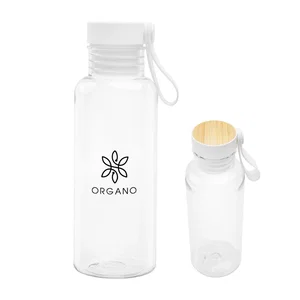 20 Oz. Cade rPET Bottle With Bamboo Accent Lid And Silicone Easy Carry Handle