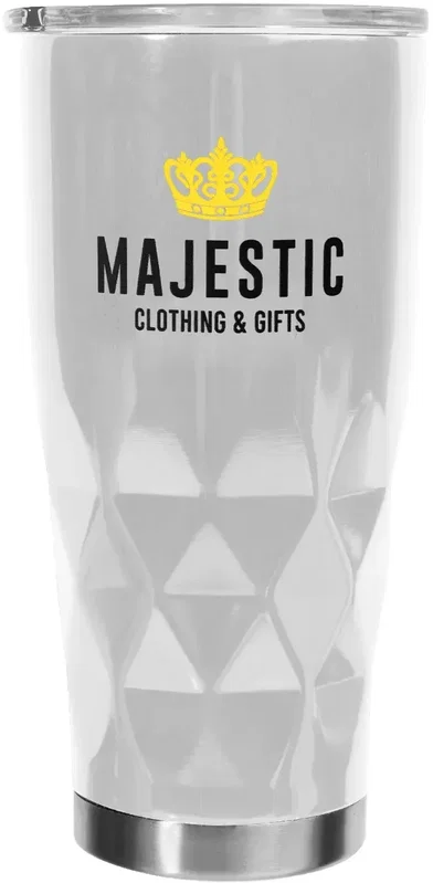 Custom Diamond Stainless Steel Travel Mugs - 20 oz. with 2 Color Imprint — view 3