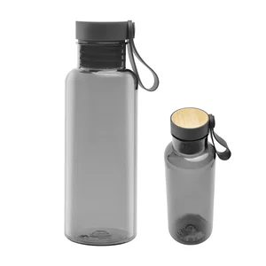 20 Oz. Full Color Cade rPET Bottle With Bamboo Accent Lid And Silicone Easy Carry Handle