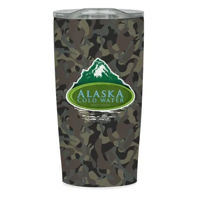 Himalayan tumbler wrapped in a marshland camo print