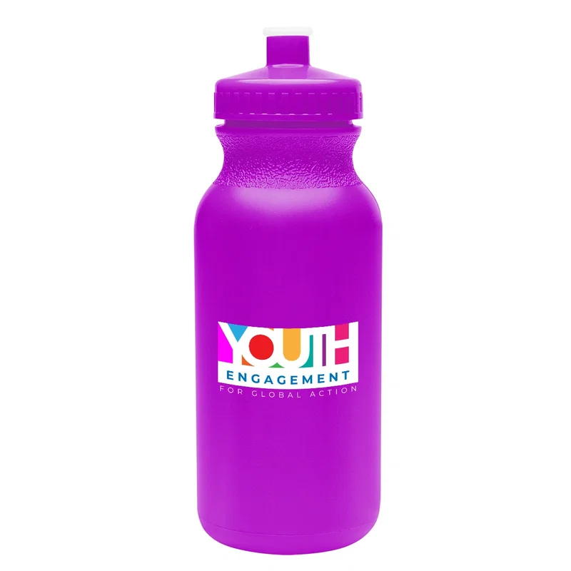 Lime green squeeze bottle ready for a ride