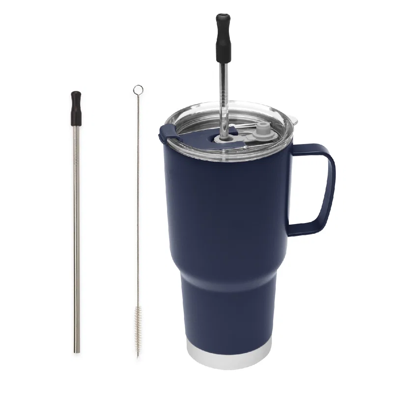 20 Oz. Fulton Stainless Steel Mug With Straw — view 10