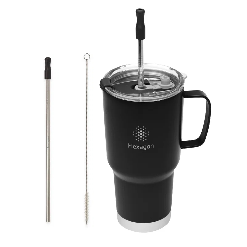 20 Oz. Fulton Stainless Steel Mug With Straw — view 12
