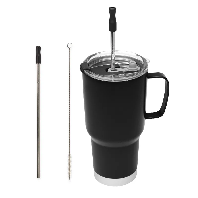 20 Oz. Fulton Stainless Steel Mug With Straw — view 13