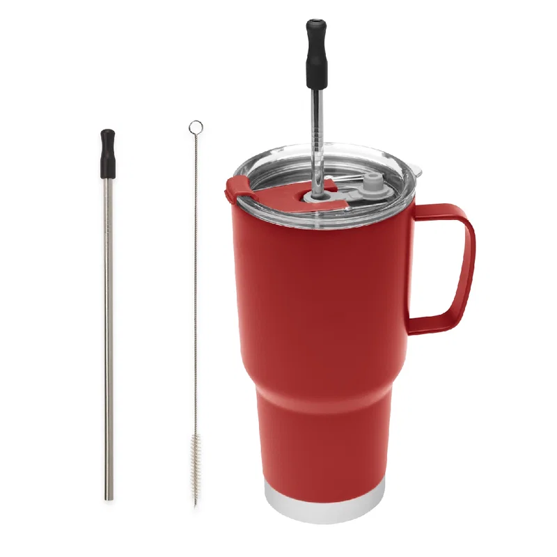 20 Oz. Fulton Stainless Steel Mug With Straw — view 7