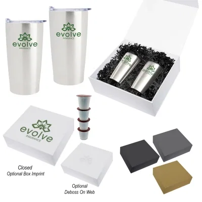 Twenty ounce tumbler presented in its tall gift box