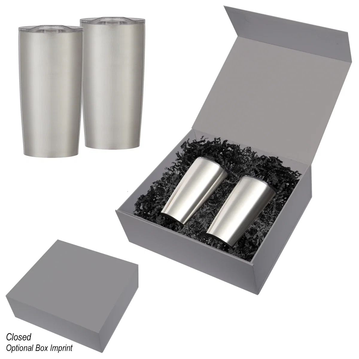 Open carton revealing the cup nestled inside