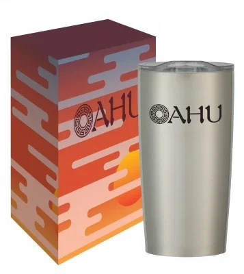 Himalayan tumbler standing beside its matching gift box