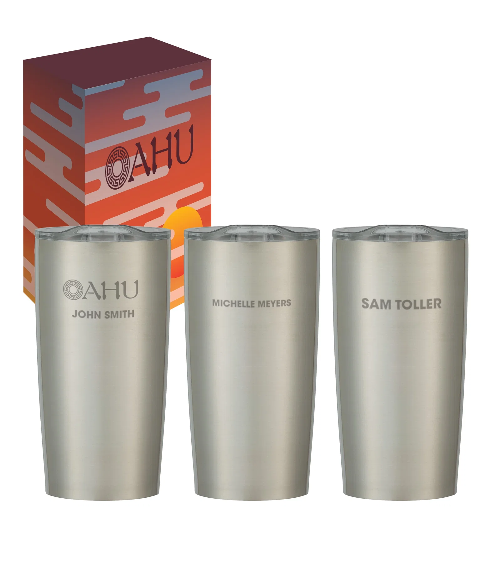Gift set framing with drinkware and packaging shown together