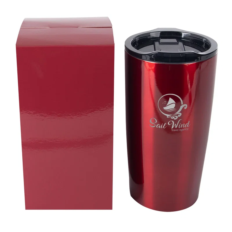 Pair of tumblers in contrasting finishes