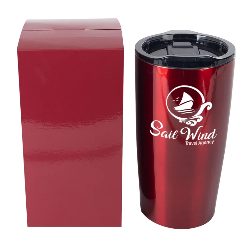 Narrow tall shape of the twenty ounce drinkware