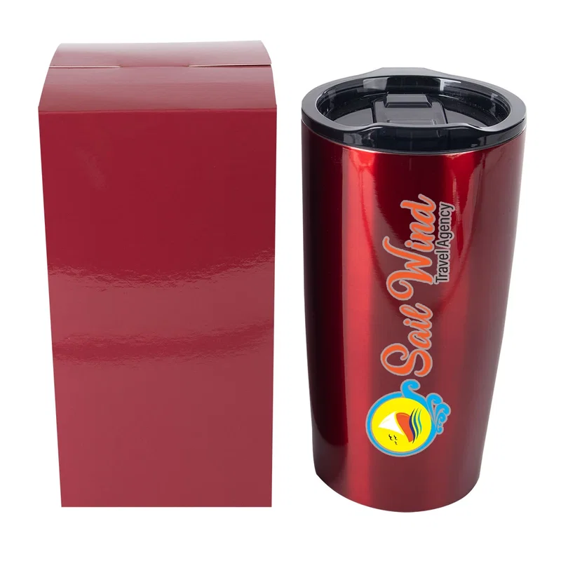 Cylindrical tumbler tapering slightly toward the bottom