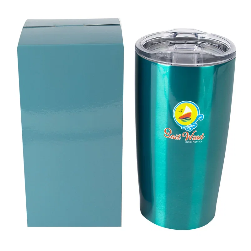 Drinkware and packaging arranged as a gift set