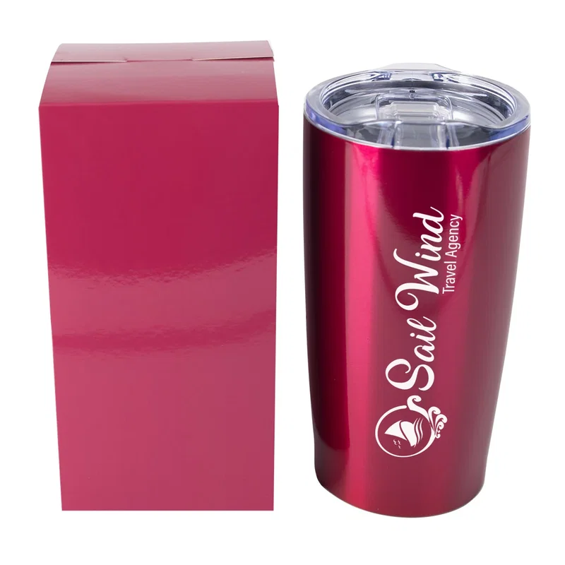 Matching box open to reveal the tumbler inside
