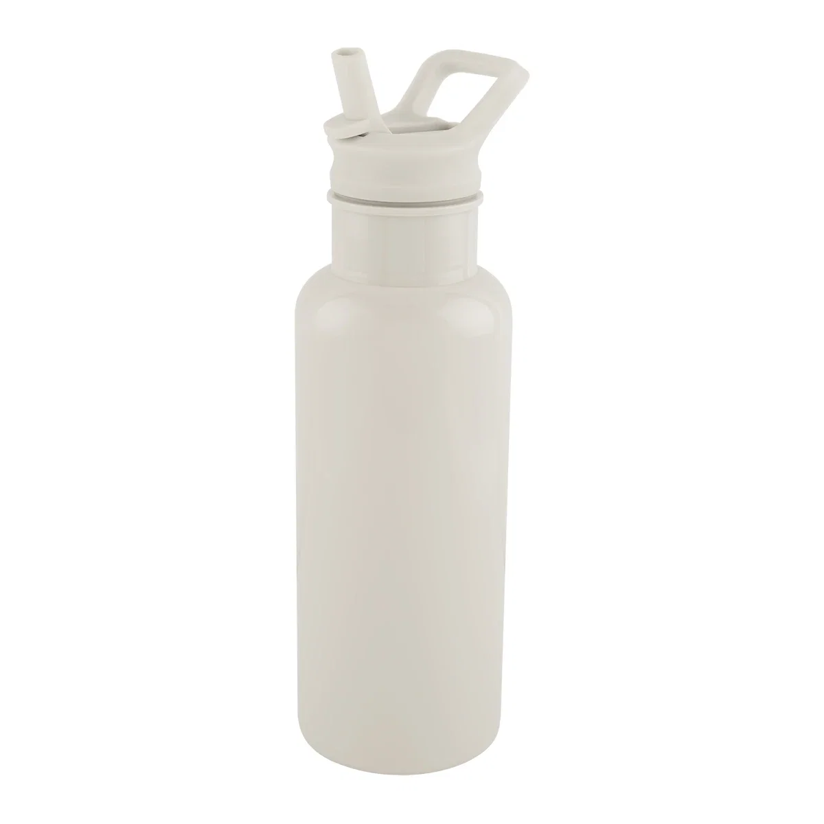 Slim profile of the 20 ounce recycled plastic drink container