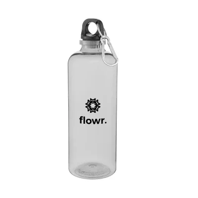 Twenty ounce rPET bottle topped with a carabiner lid