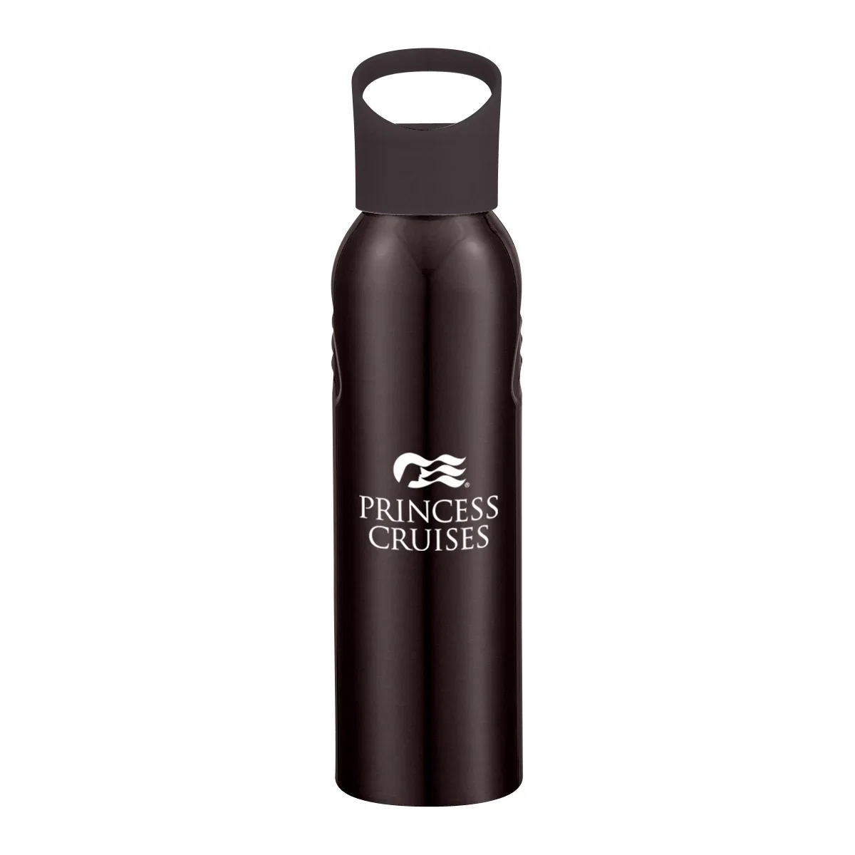 Bottle gripped in one hand during outdoor exercise