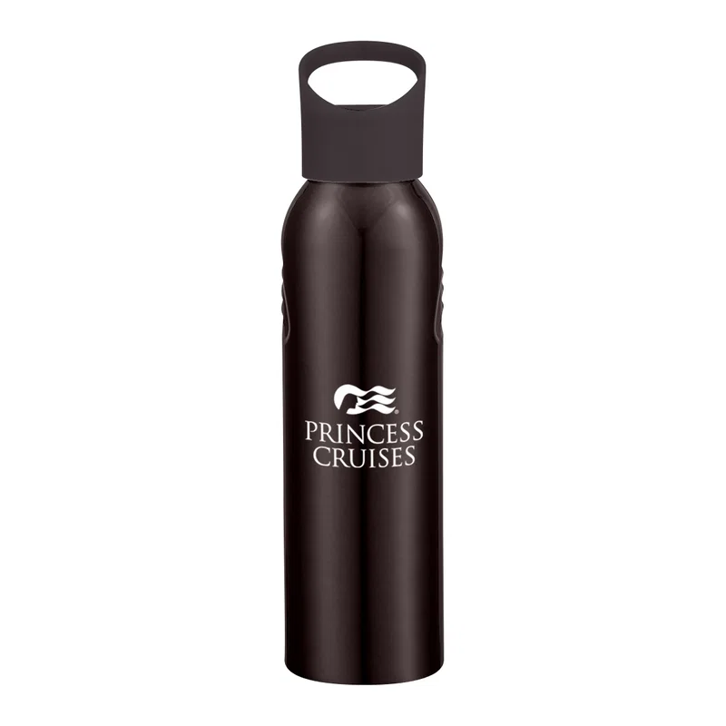 Bottle gripped in one hand during outdoor exercise