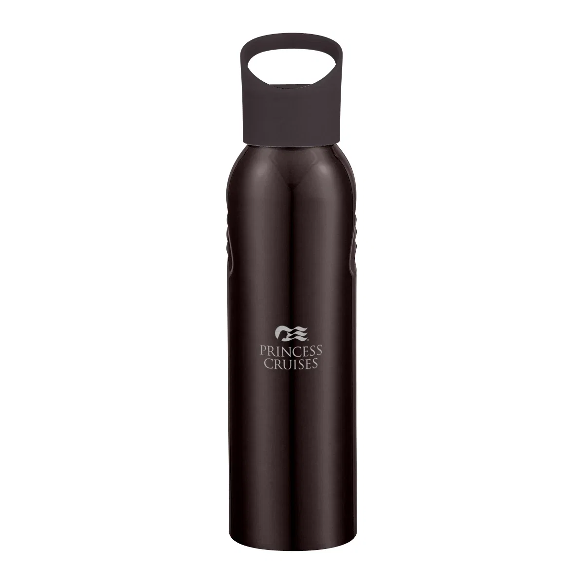 Tall metal flask photographed against a clean backdrop
