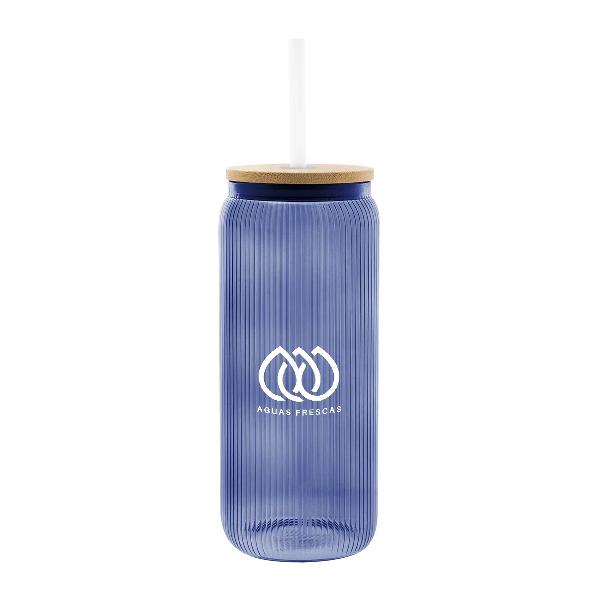 Bamboo lid lifted to show the wide drinking opening