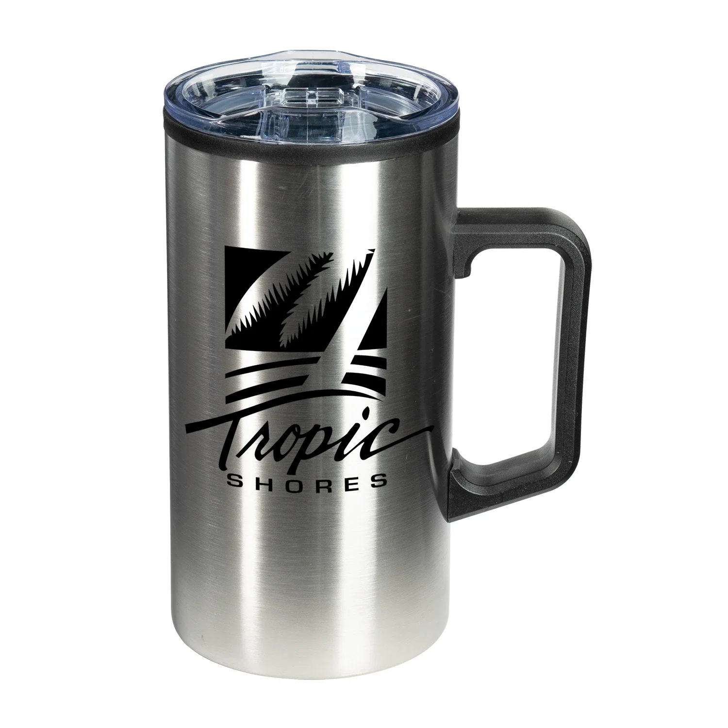 Stainless Steel Coffee Mug - 20 oz — Silver — view 2