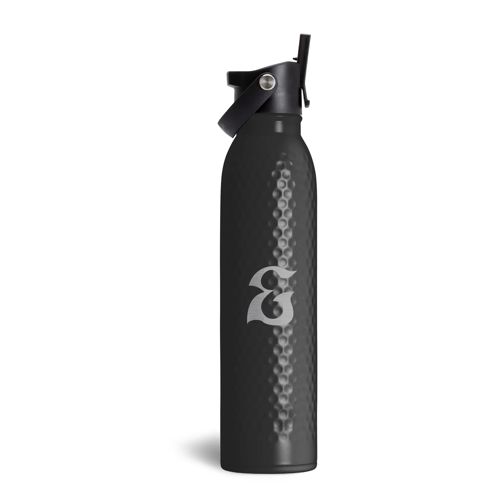 Golf themed water bottle standing eleven inches tall