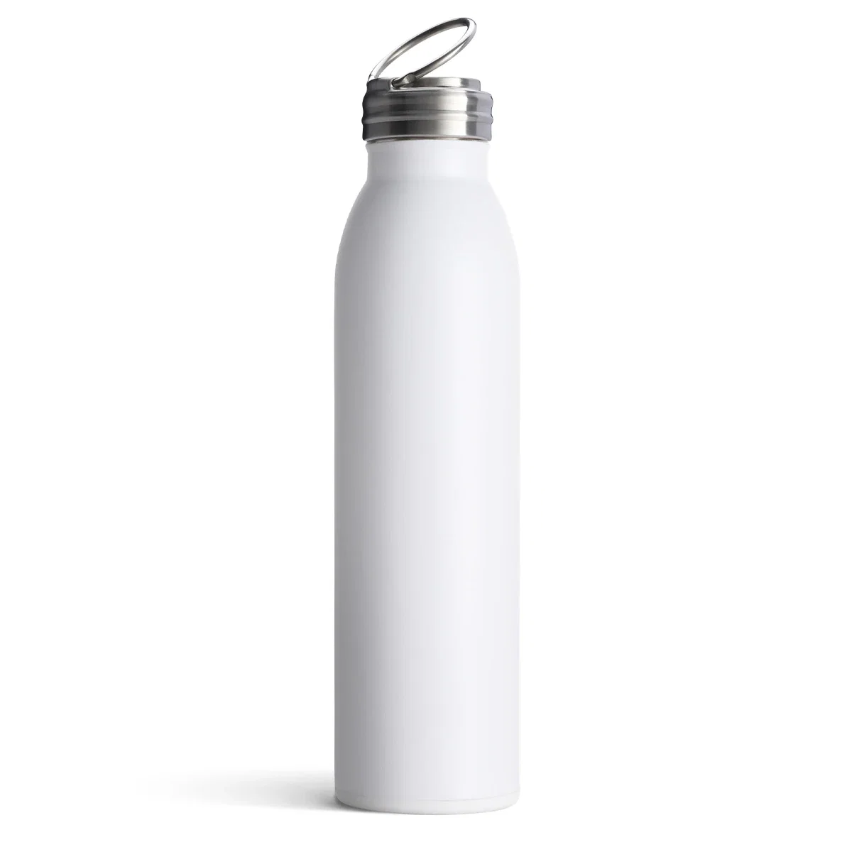 Slim body tapering toward the base of the drinkware