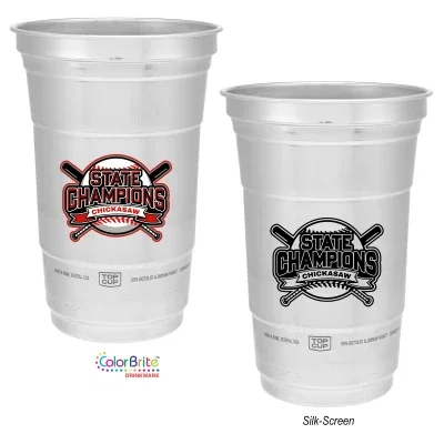 Side view of the tapered aluminum drinking vessel