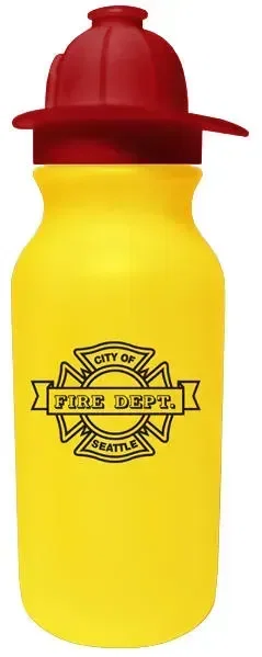 20 oz. Value Cycle Bottle w/Fireman Helmet Push'n Pull Cap — view 2
