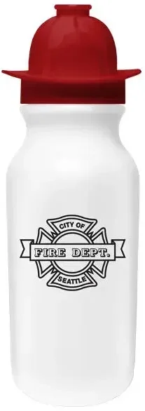 20 oz. Value Cycle Bottle w/Fireman Helmet Push'n Pull Cap — view 6