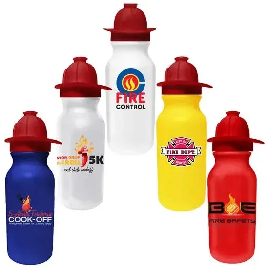 20 oz. Value Cycle Bottle w/Fireman Helmet Push'n Pull Cap — view 7