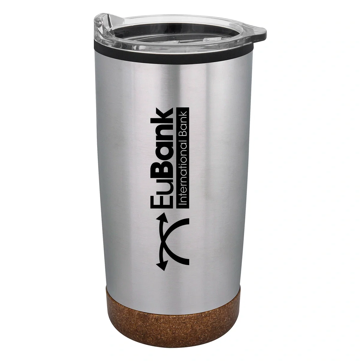 Silver finish on the metal drink cup