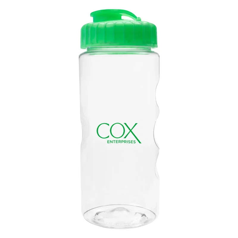 Sports flask placed beside a rolled towel