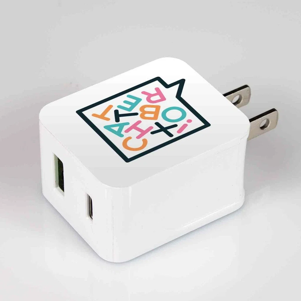 20 Watt Type C and USB Wall Adaptor — White