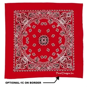22" Bandana with Stock Paisley Pattern