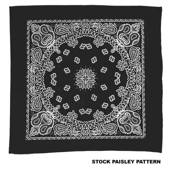 22" Bandana with Stock Paisley Pattern — view 3