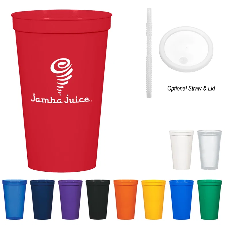 Branded cup shown from the front