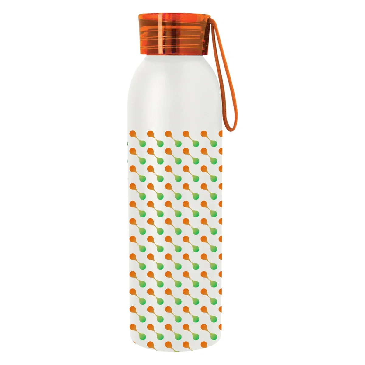 Sport bottle held up at eye level