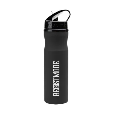 Twenty-two ounce recycled aluminum bike bottle standing upright
