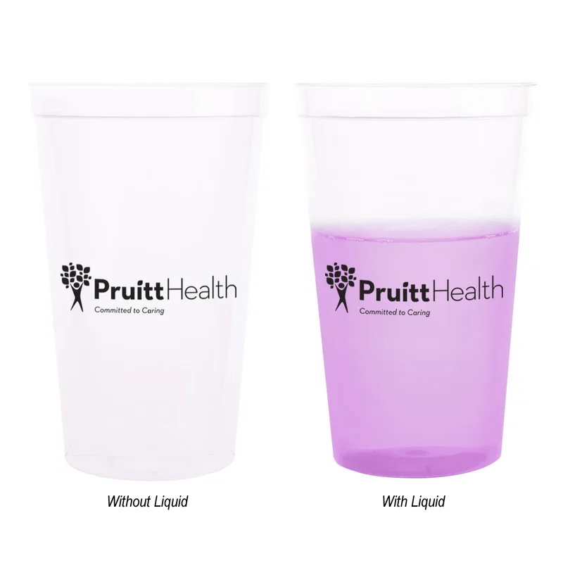 Reusable cup shown from a low angle