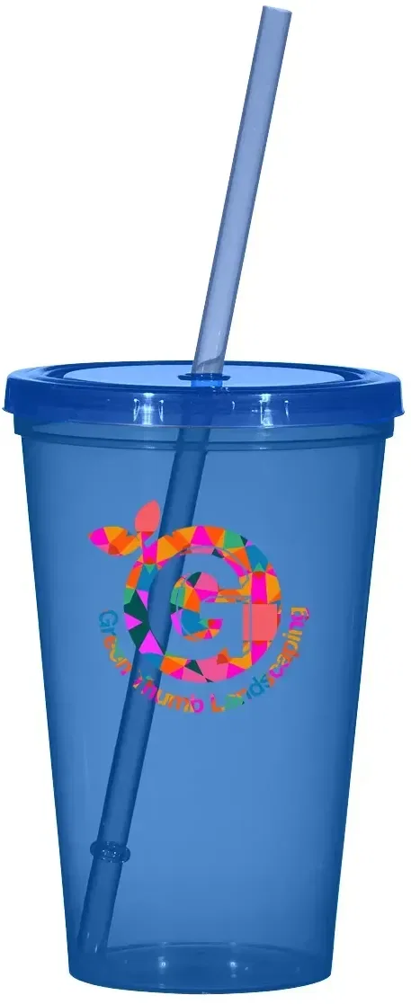 Spill resistant plastic tumbler with a snap on lid